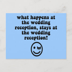 Grappige bruiloft receptie briefkaart