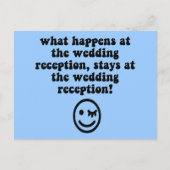 Grappige bruiloft receptie briefkaart (Voorkant)