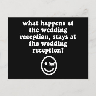 Grappige bruiloft receptie briefkaart