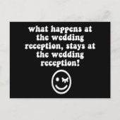 Grappige bruiloft receptie briefkaart (Voorkant)