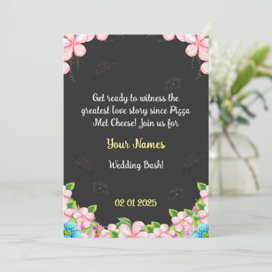 Grappige bruiloft uitnodiging Kaarten (Staand voorkant)