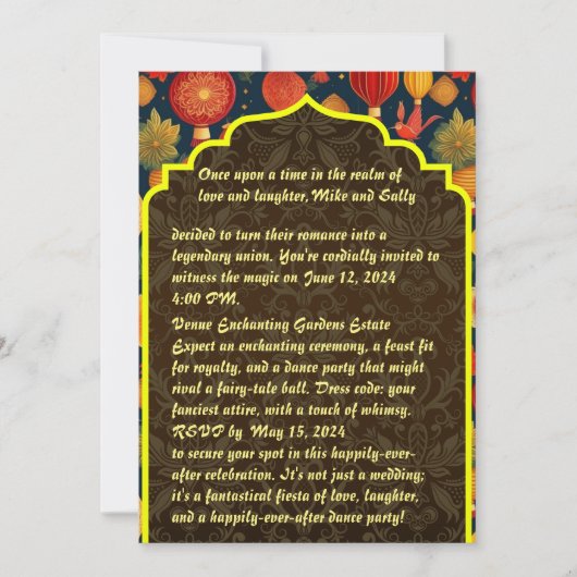 Grappige bruiloft uitnodigingen formulering (Voorkant)