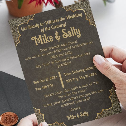 Grappige bruiloft uitnodigingen formulering