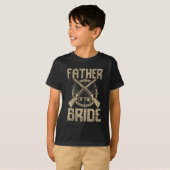 Grappige bruiloft vader van de bruid jagen t-shirt (Voorkant volledig)