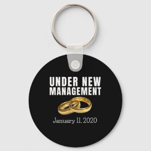 Grappige bruiloft Verloving Gift Bruid Bruidegom J Sleutelhanger