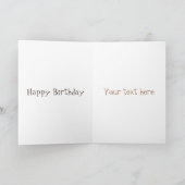 Grappige bruine boerderijkalkoen met vliegen carto kaart (Binnen)