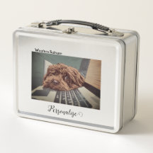 Grappige Bruine Hond Computer Woofter Pet Koffer