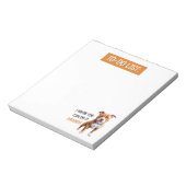 Grappige bruine pitbull om te doen lijst notitieblok (Linkerzijde)