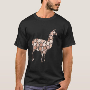 Grappige bruine stippen lama Internationale stippe T-shirt