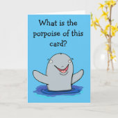 Grappige bruinvis, de multikaart van de kaart (Gele Bloem)