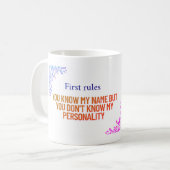 Grappige brutale attitude quote koffiemok - persoo (Voorkant links)
