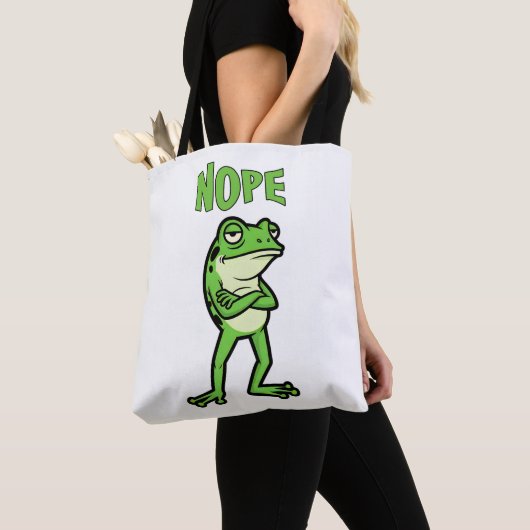Grappige brutale kikker Nee, chagrijnige padden Ca Tote Bag (Dichtbij)