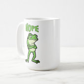 Grappige brutale kikker Nee hoor, chagrijnige padd Koffiemok (Voorkant links)