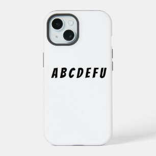 Grappige brutale klassieke minimalistische vette t iPhone 15 case