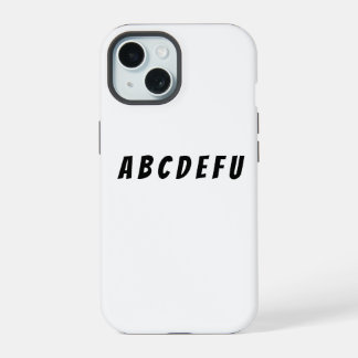 Grappige brutale klassieke minimalistische vette t iPhone 15 case