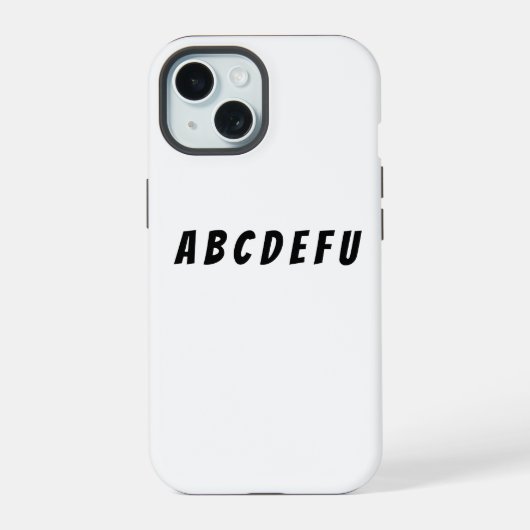 Grappige brutale klassieke minimalistische vette t iPhone 15 case (Achterkant)