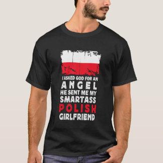 Grappige brutale Poolse vriendin Polen vlag T-shirt