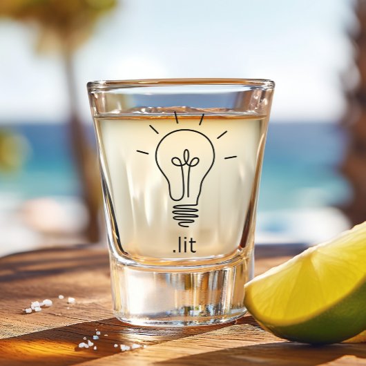 Grappige brutale sloffen verlicht humoristisch shot glas