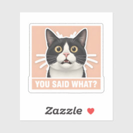 Grappige brutale tuxedo kat - sarcastische meme ka sticker