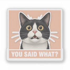 Grappige brutale tuxedo kat - sarcastische meme ka sticker