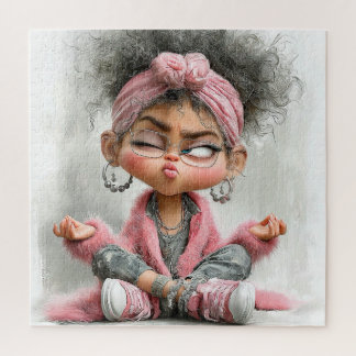 Grappige brutale yogakunst legpuzzel