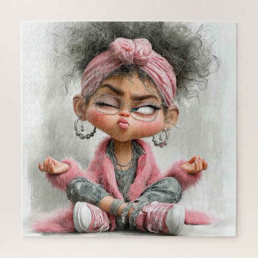 Grappige brutale yogakunst legpuzzel (Verticaal)