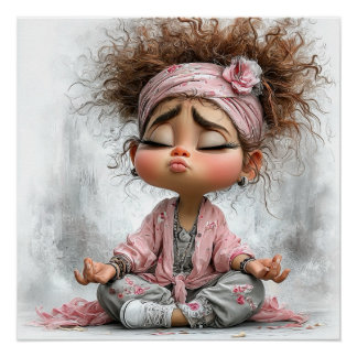 Grappige brutale yogakunst perfect poster