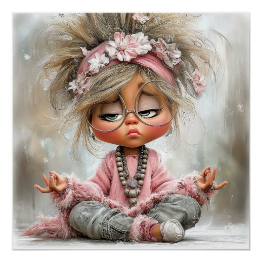 Grappige brutale yogakunst perfect poster (Voorkant)