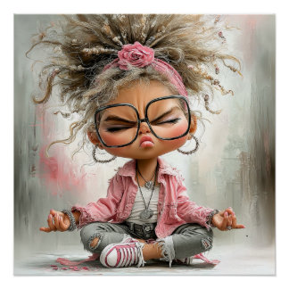 Grappige brutale yogakunst perfect poster