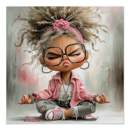 Grappige brutale yogakunst perfect poster (Voorkant)