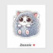 Grappige bubble cat sticker (Vel)