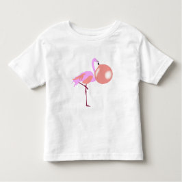 Grappige Bubble Gum Flamingo Blaast Bubbel Kinder Shirts