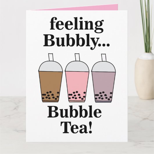 Grappige Bubble Tea Kaart (Voorkant)