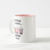 Grappige Bubble Tea Tweekleurige Koffiemok (Voorkant links)