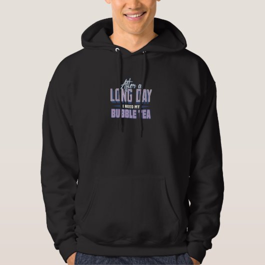 Grappige Bubble Tea - Werk Hard Ontspan Parels Bob Hoodie (Voorkant)