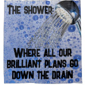 Grappige Bubble Teen Boy Brilliant Plannen...Down  Douchegordijn (Voorkant)