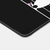 Grappige Bubblegum Vogels op een Draad Zwart Bureaumat (Hoek)