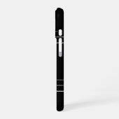 Grappige Bubblegum Vogels op een Draad Zwart iPhone 16 Hoesje (Linkerkant)