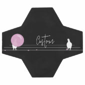 Grappige Bubblegum Vogels op een Draad Zwart Voetbal (Enkel)