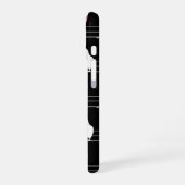 Grappige Bubblegum Vogels op een Draadpatroon met  iPhone 16 Hoesje (Linkerkant)