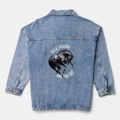 Grappige Buck Around and Find Out Denim Jacket (Achterkant)