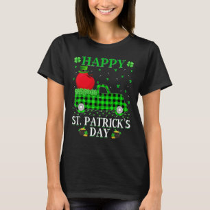 Grappige Buffalo geruite groene truck appel fruit  T-shirt