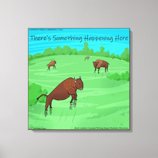 Grappige Buffalo Springfield For What Its Worth Canvas Afdruk (Voorkant)