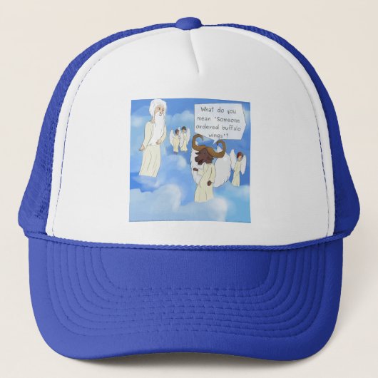 Grappige Buffalo Wings In De Hemel Cadeau Trucker Pet (Voorkant)