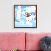 Grappige Buffalo Wings In De Hemel Canvasprint Canvas Afdruk (Insitu (Woonkamer))