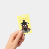 Grappige buffel bizon cartoon illustratie badge (Handheld)
