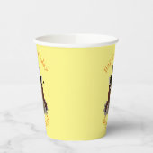 Grappige buffel gepersonaliseerde cartoon verjaard papieren bekers (Links)