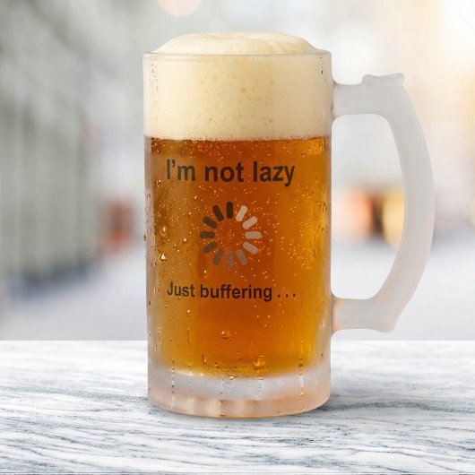 Grappige Buffering Citaat - Man Cave / Thuisbierba Matglas Bierpul