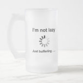 Grappige Buffering Citaat - Man Cave / Thuisbierba Matglas Bierpul (Links)