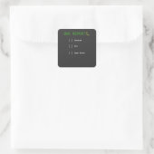 Grappige Bug Report Programmer Plaknotities Vierkante Sticker (Tas)